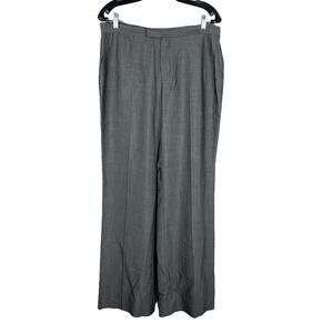 Philippe Adec Paris NWT Women's Grey Wide Leg Trouser Dress Pants Size 10